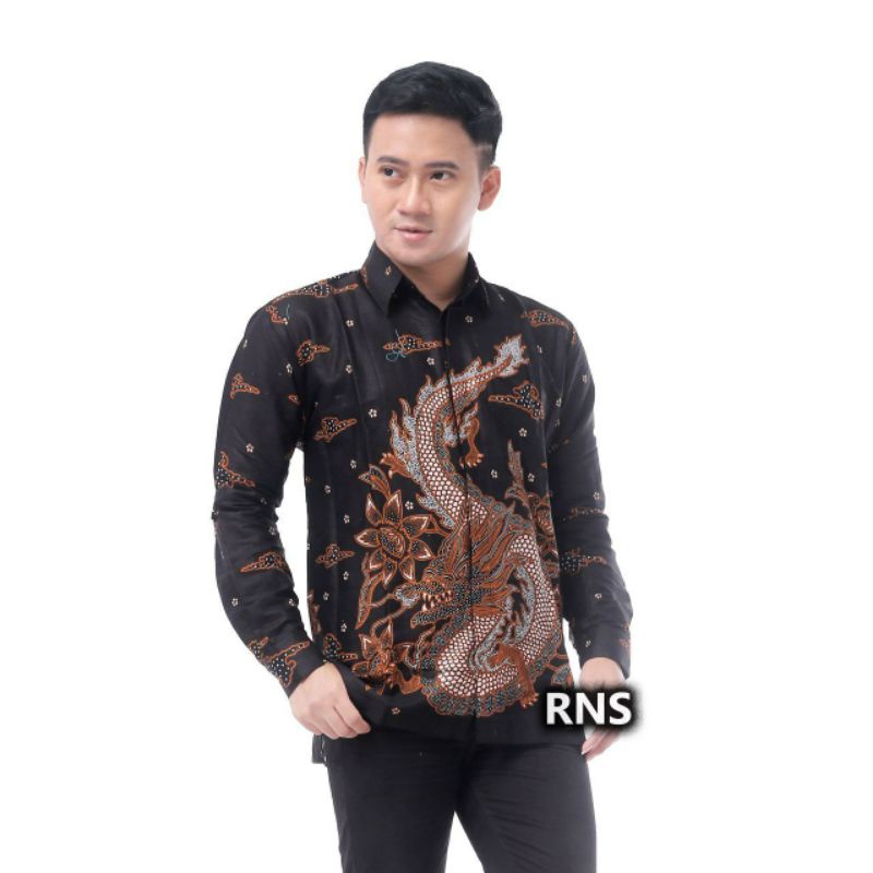 Sania Ruffle Batik Couple Keluarga Ori Jowi Dnt TERMURAH BISA DIPISAH / MOTIF NAGA BESAR SERAGAM BATIK-Kemeja ayah