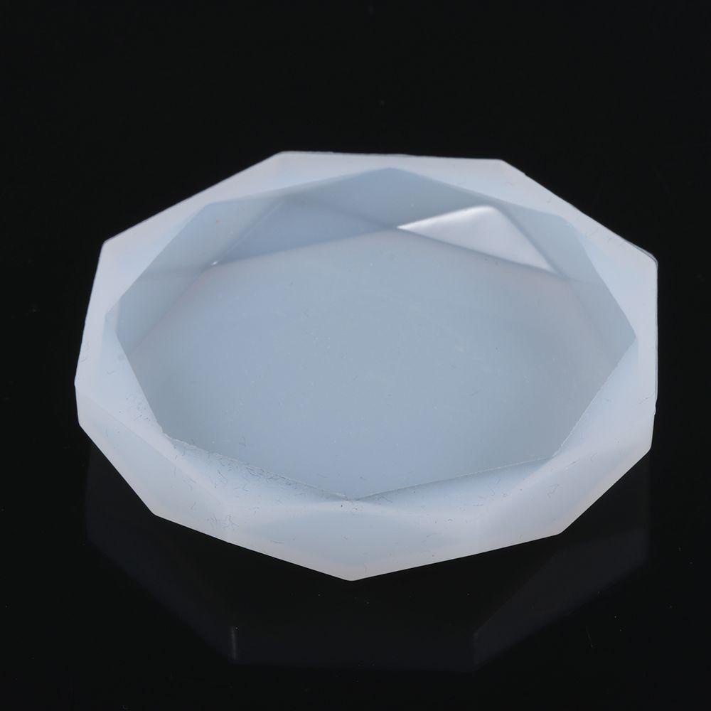 Solighter Cetakan Resin Nampan Bulat Transparan Alat Membuat Perhiasan Kristal