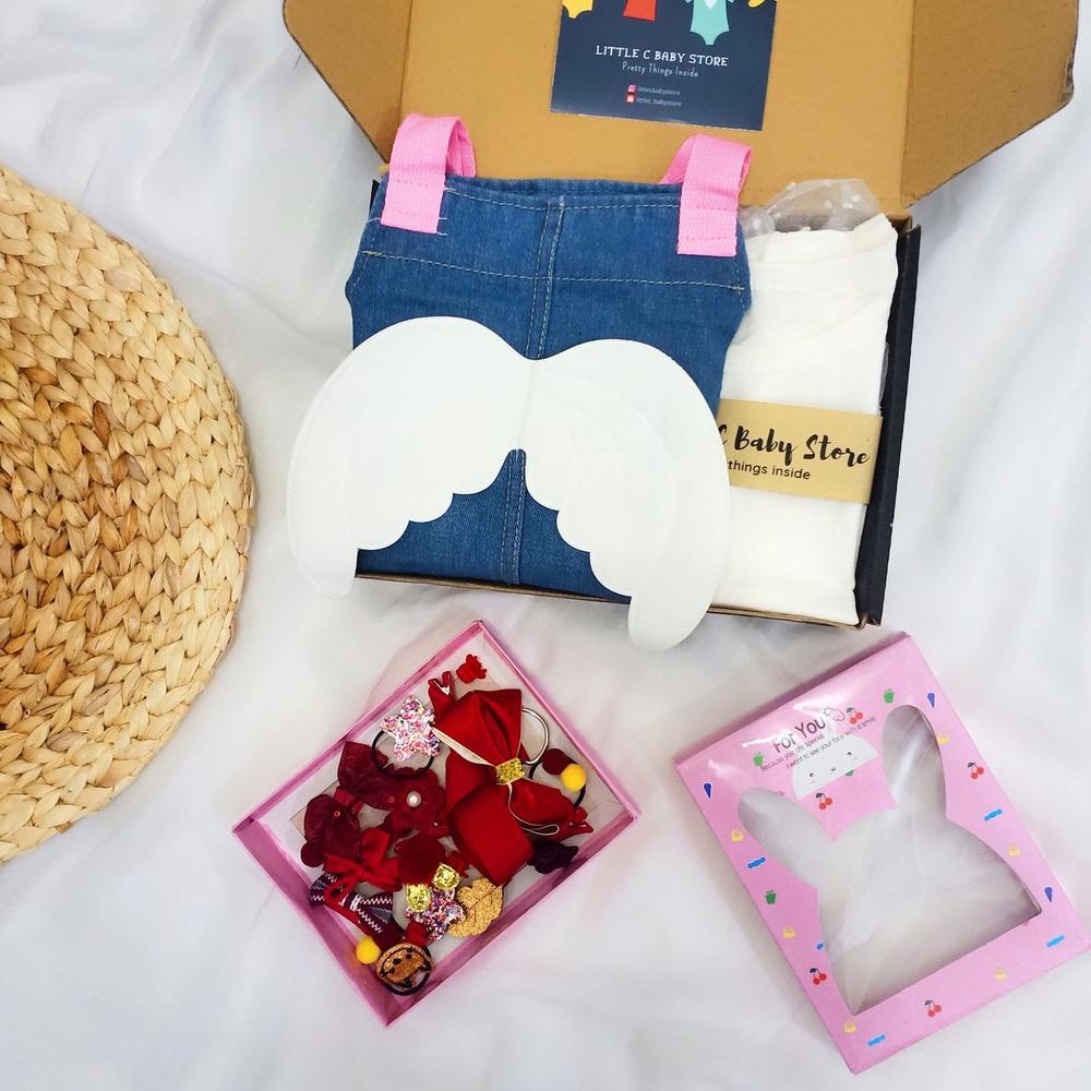 OVERALL ANGEL - Baby Girls / Baby Hampers / Hampers Bayi / Set Hadiah Newborn / Newborn Set / Kado L