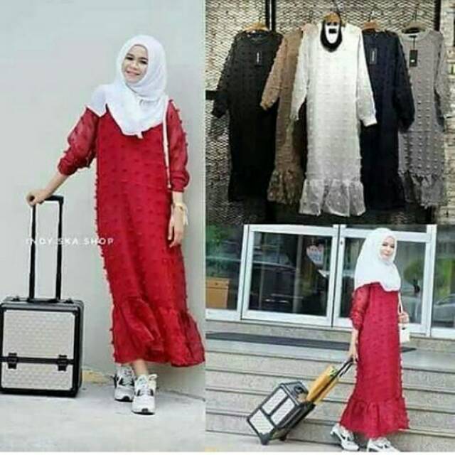 Dress rubiah / tunik rubiah / atasan rubiah / segiempat rubiah / jilbab rubiah