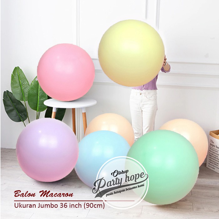balon latex macaron jumbo 36 INCH / balon pastel dekorasi macaron / balon pastel jumbo 36 inch
