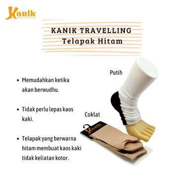 Kaos Kaki Wanita Muslimah WUDHU/Umroh/Haji telapak hitam by KANIK