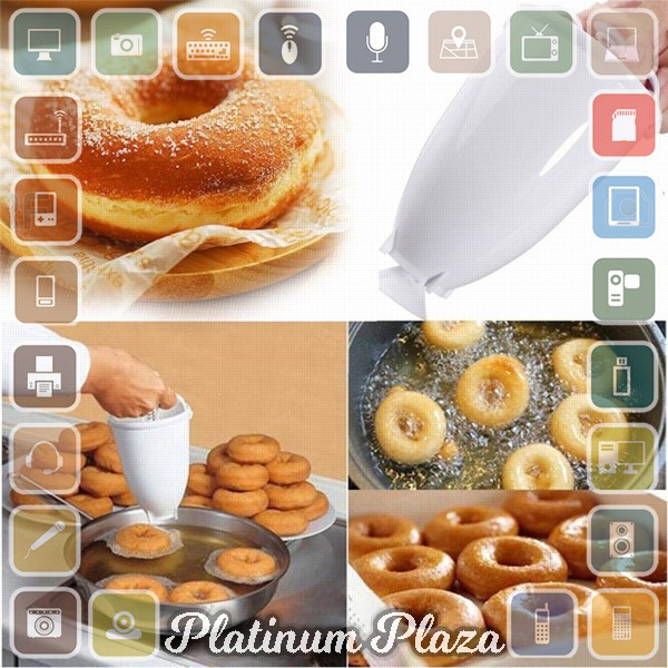 VOGVIGO Alat Pembuat Adonan Donat DIY Drop Donut Maker Tool - JJYE02 - White`22P1HK-