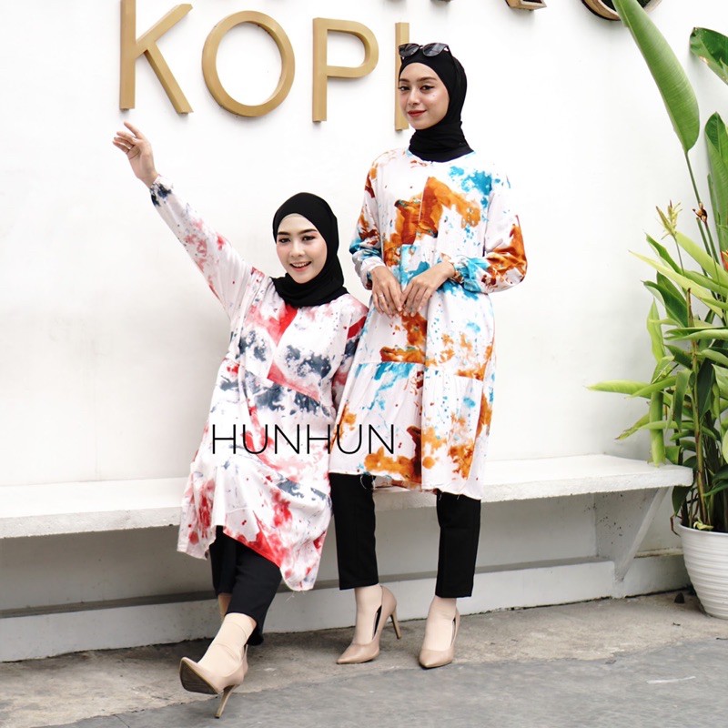 NEW YEAR SALE!! TUNIK MOCHI TIEDYE PUSATGROSIR_SOLO/TIE DYE ABSTRAK MURAH WANITA BAJU HITS SELEBGRAM