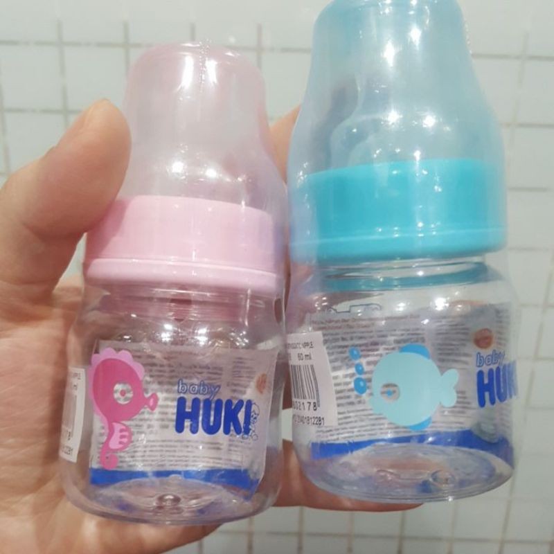 Botol Bayi Huki standard shaped 60ml dot gepeng #216