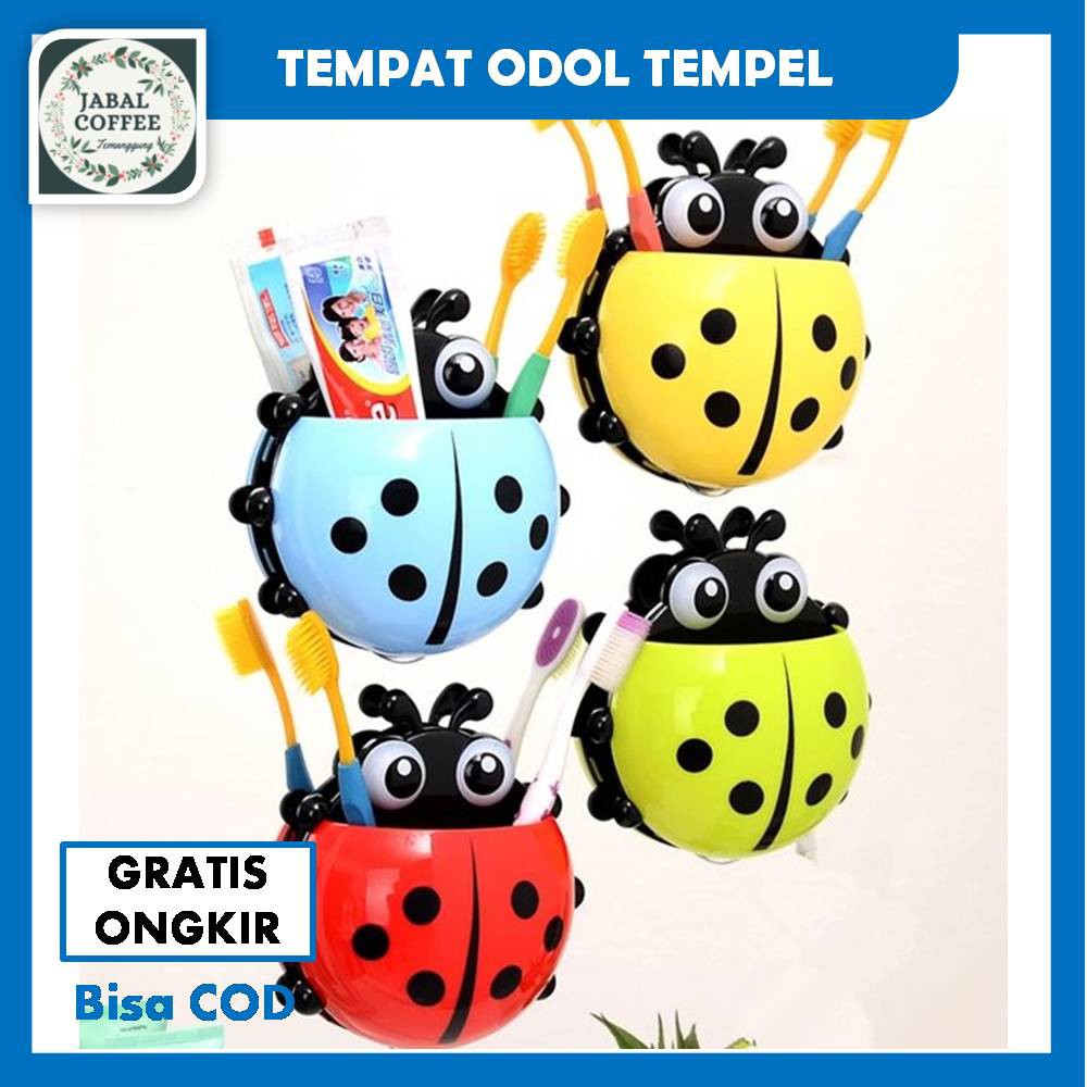 Tempat Odol Sikat Gigi Tempel / Lady Bug Kumbang / Tempat Odol / Tempat Sikat Gigi KumbangJ85