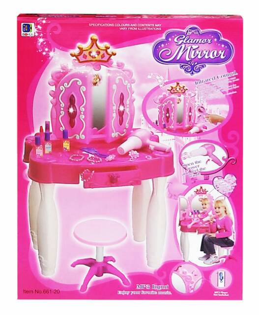 RESTOCK MEJA RIAS ANAK GLAMOR MIRROR WITH REMOTE - 661-20