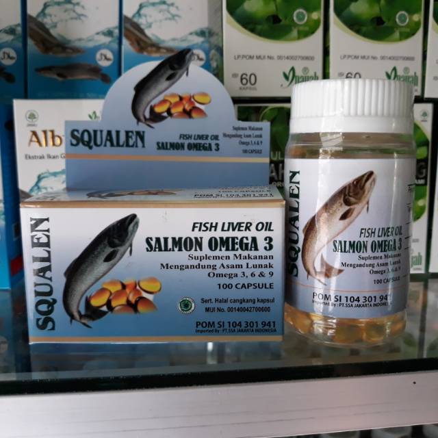 Squalen Fish Liver Oil Salmon Omega 3 Minyak Ikan Omega Squa Indonesia