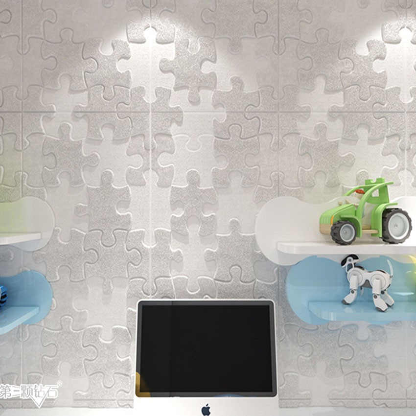 Puzzle Foam 3D Wall Sticker Wallpaper Stiker Dinding Timbul Kamar Anak