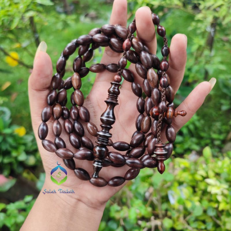 Tasbih Sonokeling Oval Super Kepala Antik!! COD