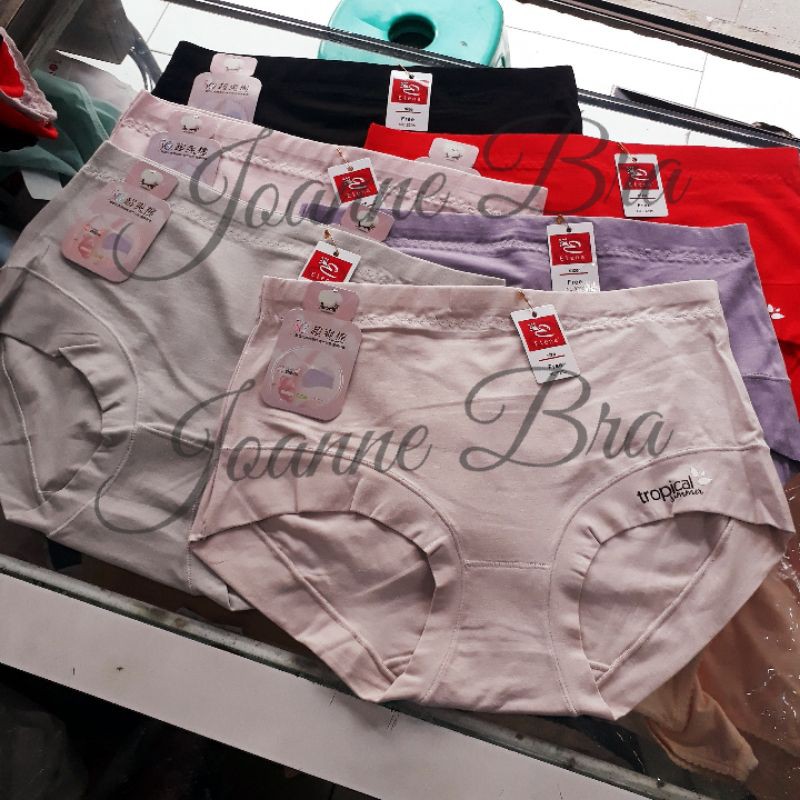 Elena Celana Dalam Wanita Katun Pasak Tinggi E 9295 - CD Wanita Lembut Dingin Highwaist