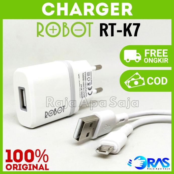 [COD] Charger Robot RT-K7 Casan Chasan Carger Android HP Micro Ori Murah PROMO Kode 598