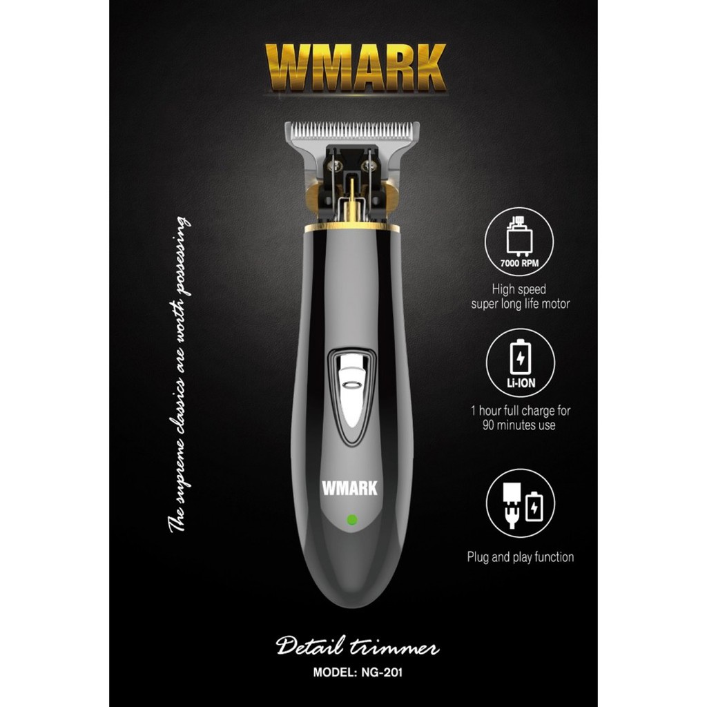 PS4811 WMARK NG-201 - Professional Electric Rechargeable Hair Clipper Trimmer