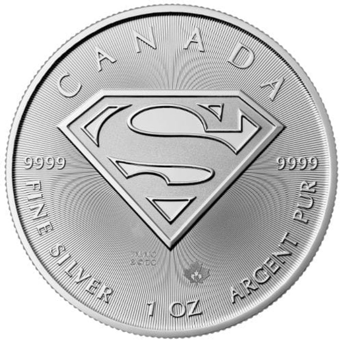 Koin Perak 2016 $5 Kanada 1oz Superman Silver Coin