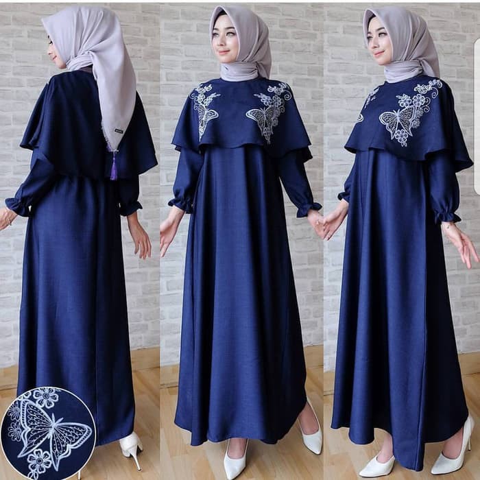 TERMURAH Pakaian Muslim gamis wanita cewe ramadhan lebaran Tampil Cantik Dgn Brokat Bangkok Pink Bou