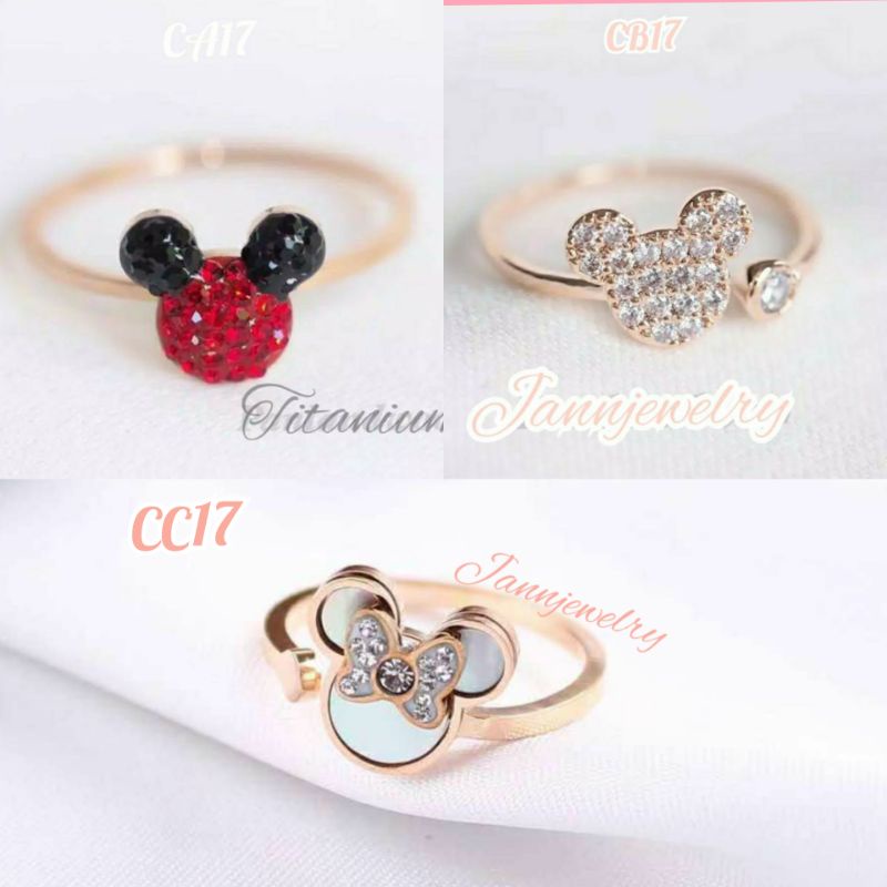 cincin titanium asli CA 17 anti karat tidak alergi uk 4-5-6-7