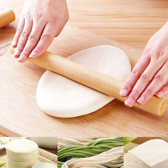 PENGGILAS ADONAN ROLLING PIN KAYU 28 cm