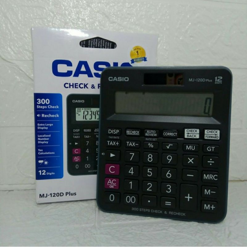 

RB KALKULATOR MEJA ORIGINAL CASIO MJ120D PLUS - Check & Correct Calculator Desktop