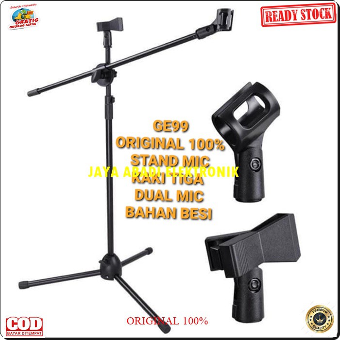 G99  STAND MIC BESI 1.7 METER TIANG MIK KAKI TIGA TRIPOD HOLDER STANDING MIKROPHONE PENYANGGA UNIVERSAL MIKROPHONE PEGANGAN TEMPAT GANTUNGAN KARAOKE VOKAL STUDIO AUDIO SOUND SYSTEM PROFESIONAL PRO STAND MIK KAKI TIGA BESI BISA SEGALA JENIS MIK