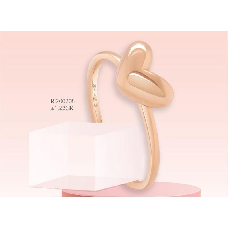 Cincin Sandra Dewi Gold Valentine Golden Love Series RI200208 Kadar 18K 755