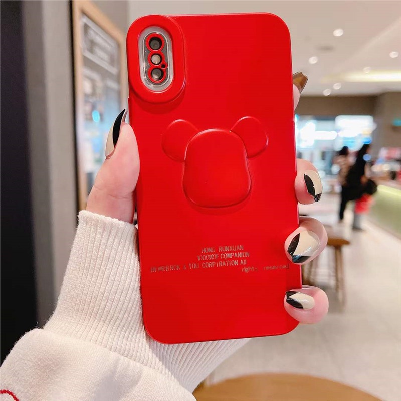 Soft Case Silikon Matte Motif Mickey Mouse Untuk iphone 13 12 11 Pro Max X XS XR 7 8 Plus XS Max