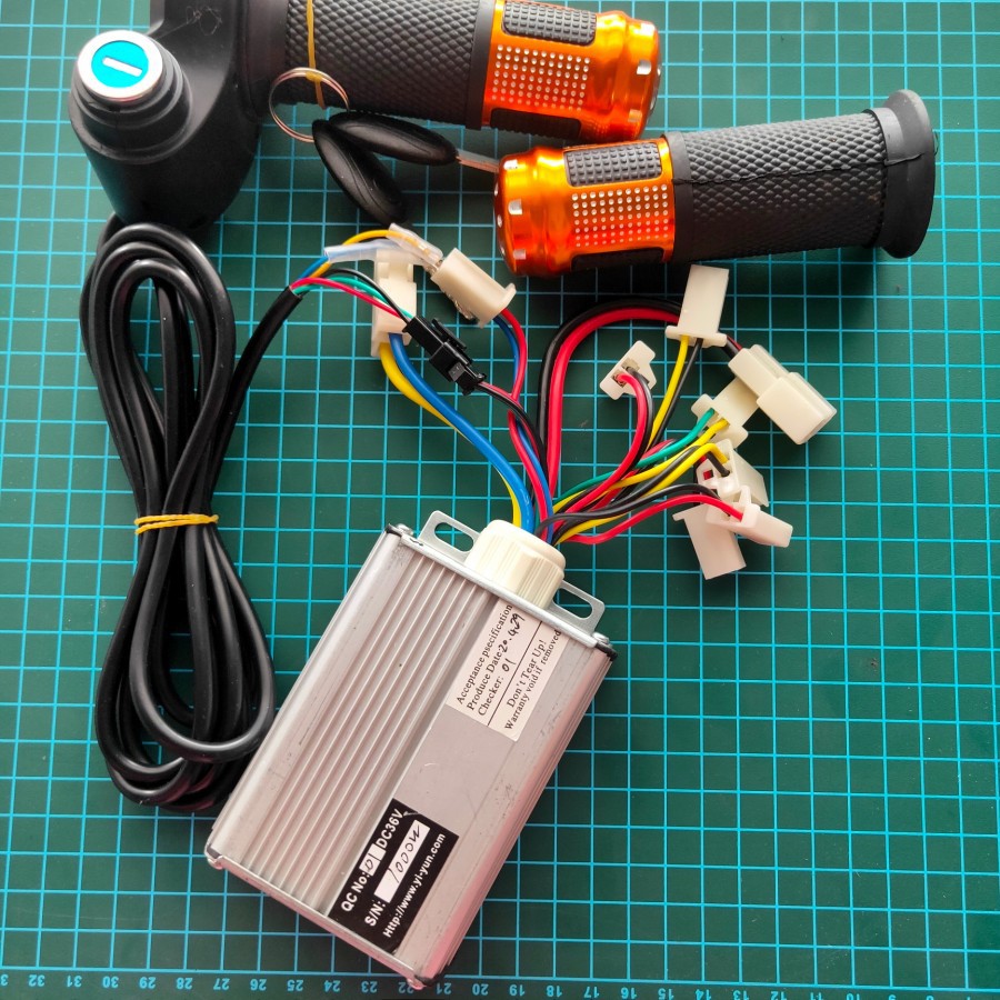 paket lengkap controller brushed 36v 1000w throttle sepeda listrik