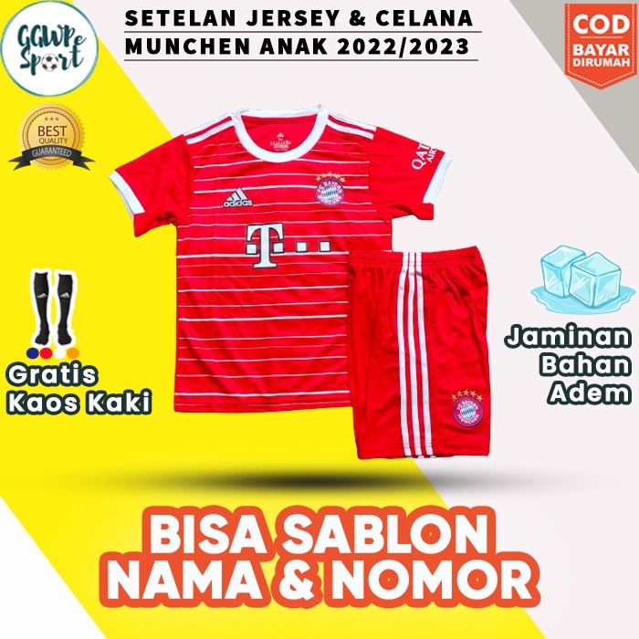 BAJU BOLA ANAK LAKI LAKI BAYERN MUNCHEN JERSEY ANAK SETELAN KIDS 2023 2024 LAKI KUALITAS IMPOR TERBAIK