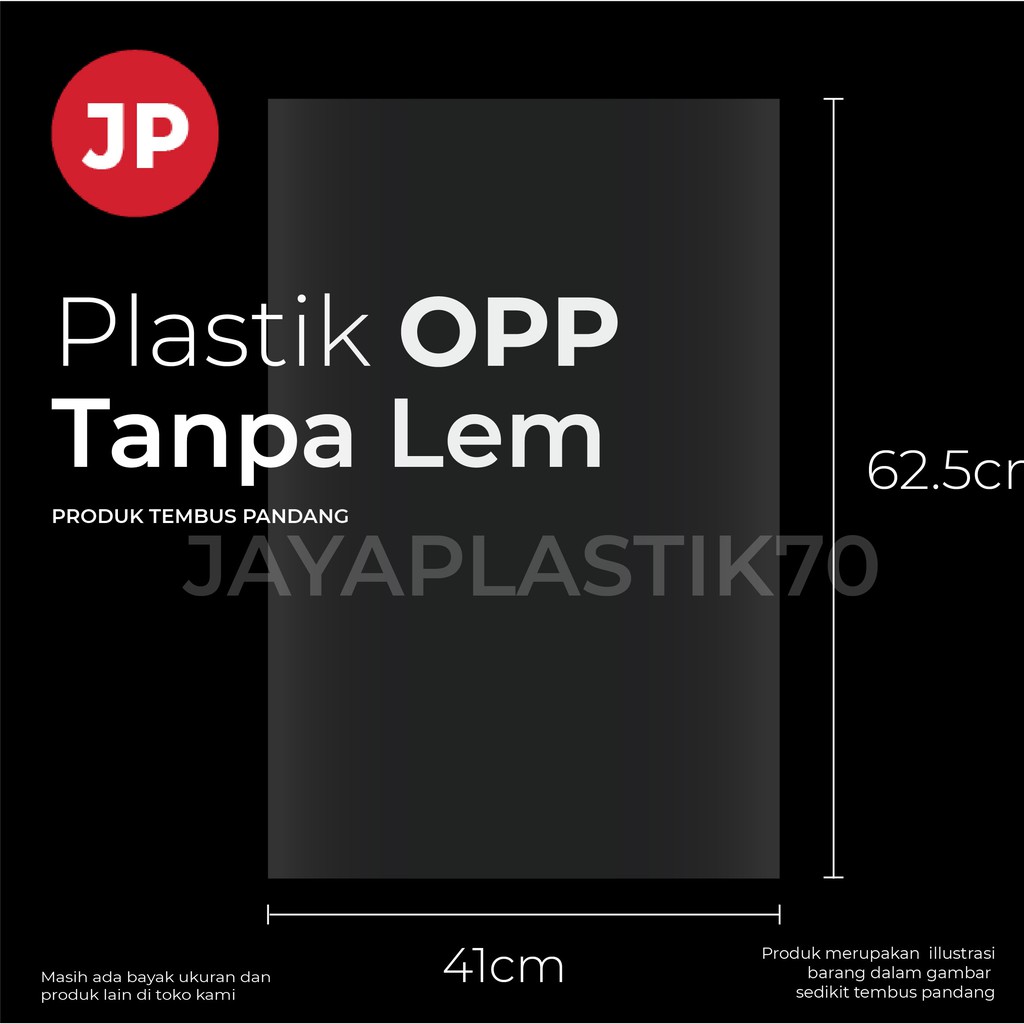 Plastik OPP Kiloan Ukuran 41x62.5cm (Tanpa Lem) tebal sedang