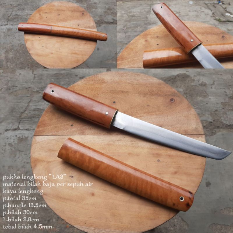 Pisau pukko Tanto kayu lengkeng
