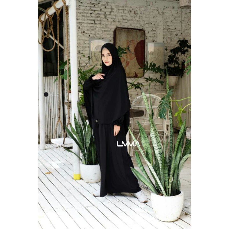 GAMIS SYADZA (GAMIS SYARI) BY UMMA SYARI-Black