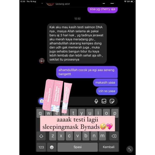 ✨Up Your Look✨ ByNads salmon DNA Sleeping mask moisturizer pelembab wajah masker bekas jerawat anti aging flek hitam