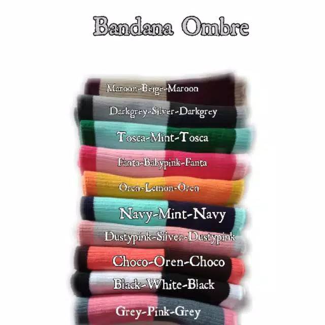 Bandana ombre /ciput rajut ombre