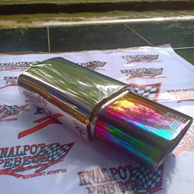 Knalpot mobil HKS kotak pelangi