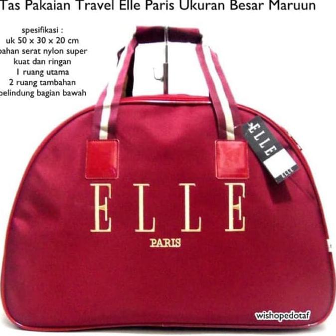 Tas Travel Tas Koper Jinjing Pakaian Elle Maroon - Maroon