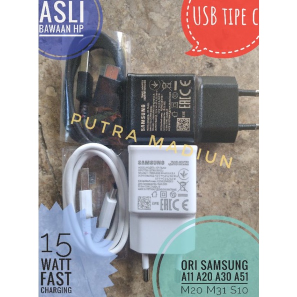 Charger Ori Asli Original cabutan Copotan bawaan hp Samsung a20 A20s a50 a30 m20 a51 m30 a11 m31 a21