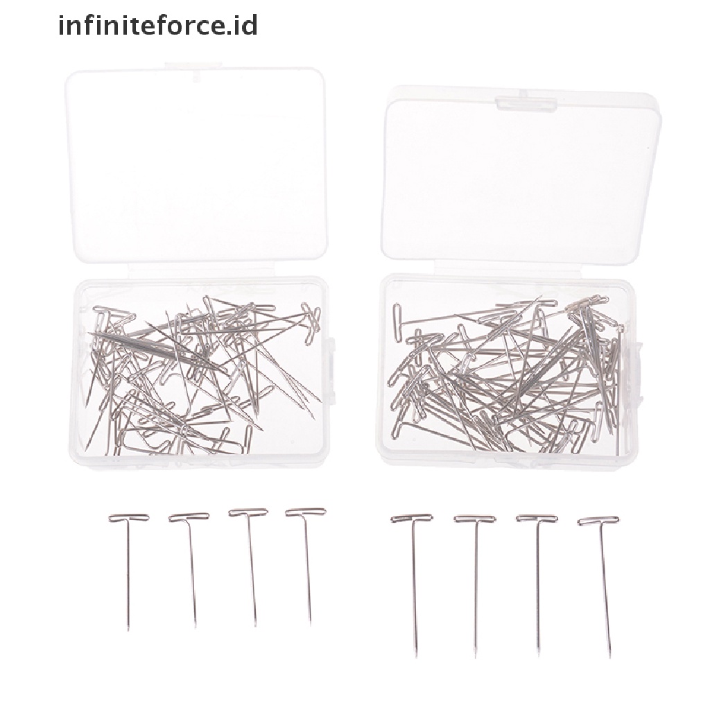 (Infiniteforce.Id) 50pcs Pin T Bahan Metal Panjang 32 / 35MM Untuk Diy