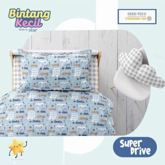 Einhomestuff Sprei Bintang Kecil Motif Super Drive Blue