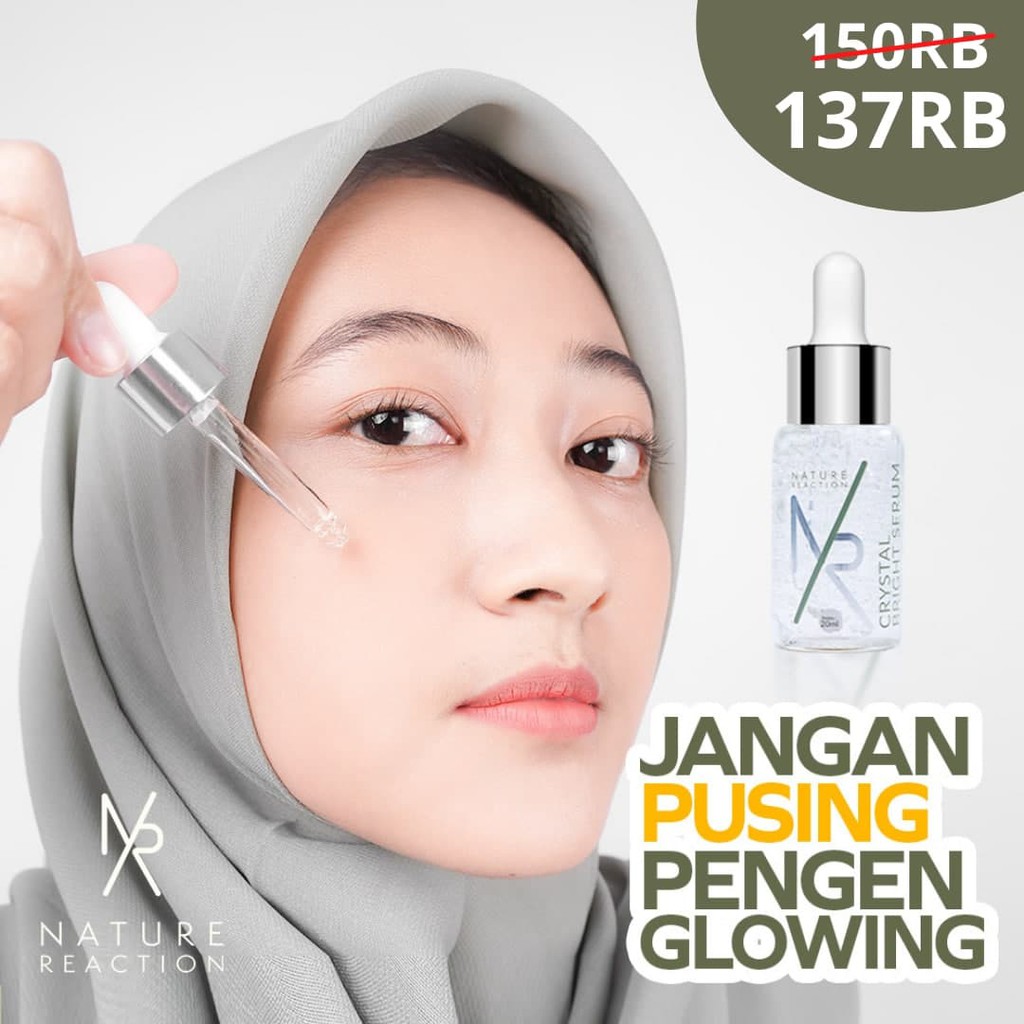 Serum Wajah Nature Reaction Crystal Glowing Premium Original Asli Ori - 1pcs