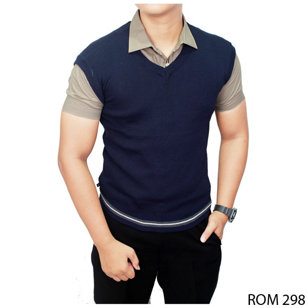 Male Vests Rajut Dongker – ROM 298