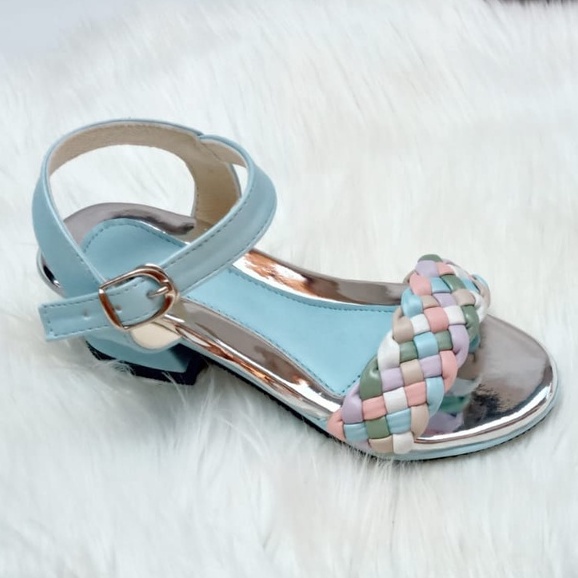 sandal pesta anak perempuan hak tahu tinggi 3 cm