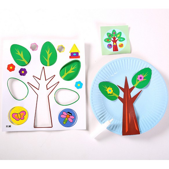 DIY PAPER PLATE 1pcs piring kertas kerajinan piring mainan edukasi