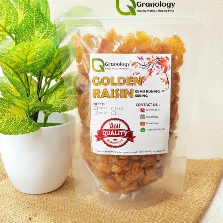 

ORD♠ Golden Raisin / Kismis Kering (500 Gram) by Granology Ready Banyak