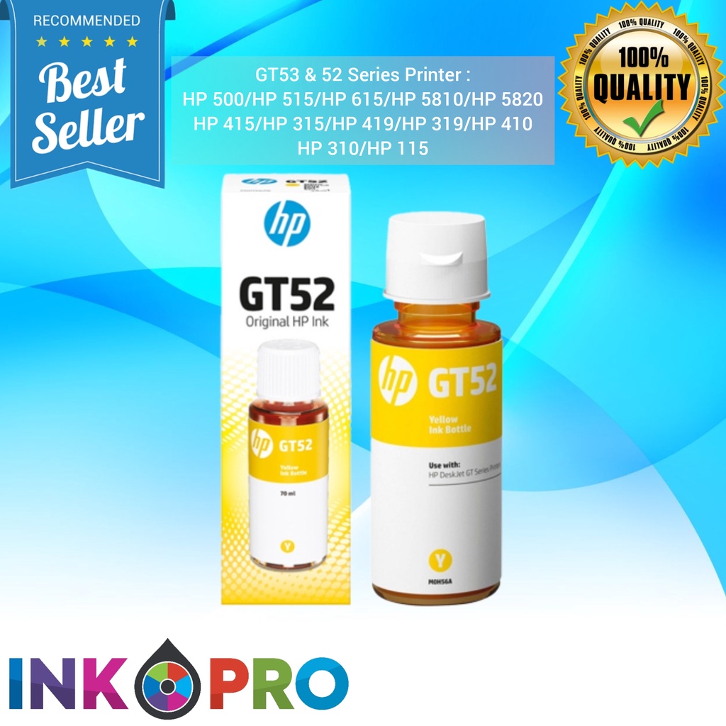 Tinta HP GT53 GT52 PREMIUM 1Set Untuk Printer GT5810 GT5820 New Model