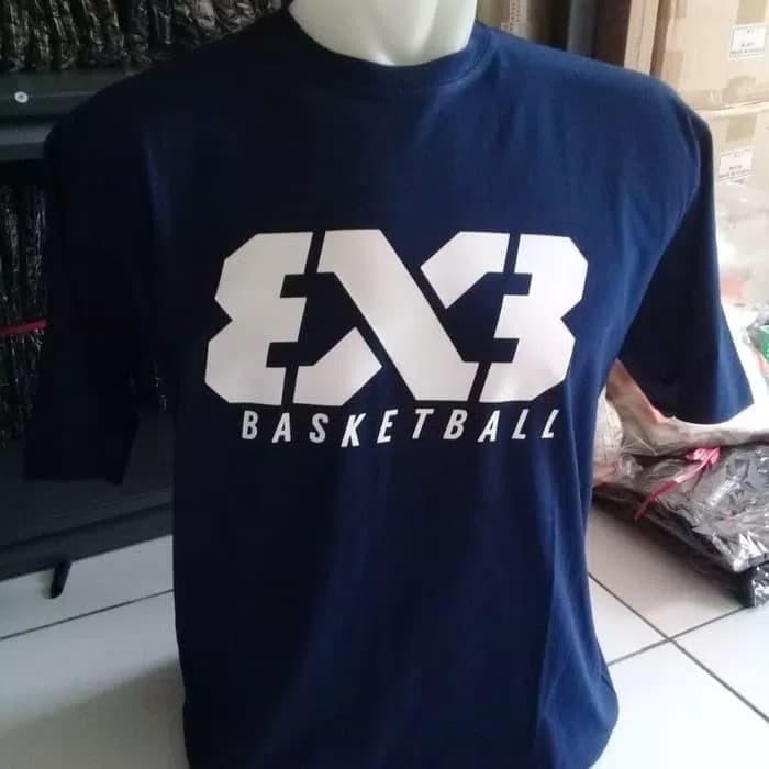 KAOS BAJU COMBED 30 DISTRO BASKET 3X3 NBA 3 X 3 POLOS CUSTOM INDONESIA KUALITAS TINGGI 
