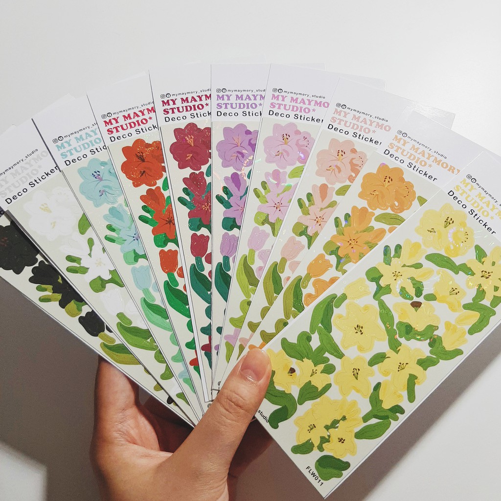 

mymaymory_studio]"Lily Edition + Glossy Finish" Stickers for Polco/Journal/Planner/Decoration