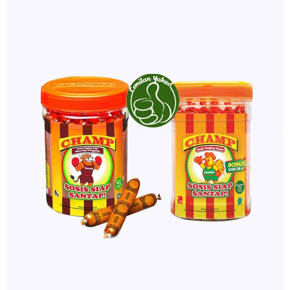 

Sosis CHAMP Siap Makan Toples - Sapi / Ayam