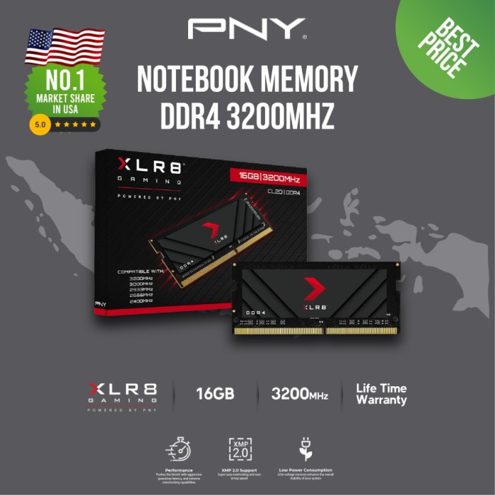 Ram Notebook PNY XLR8 16GB DDR4 3200Mhz