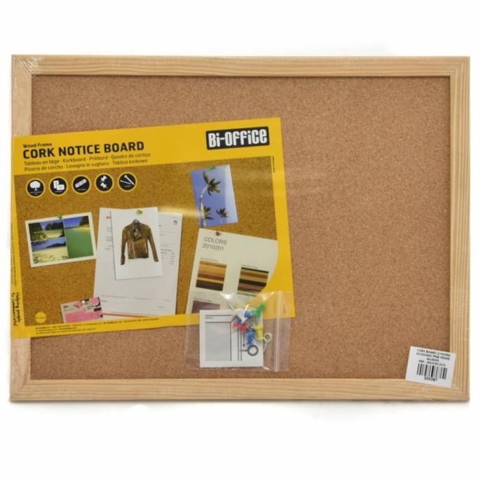 

%$%$%$%$] Cork Notice Board Fibre Board 40x30cm Papan Mading Kayu Gabus