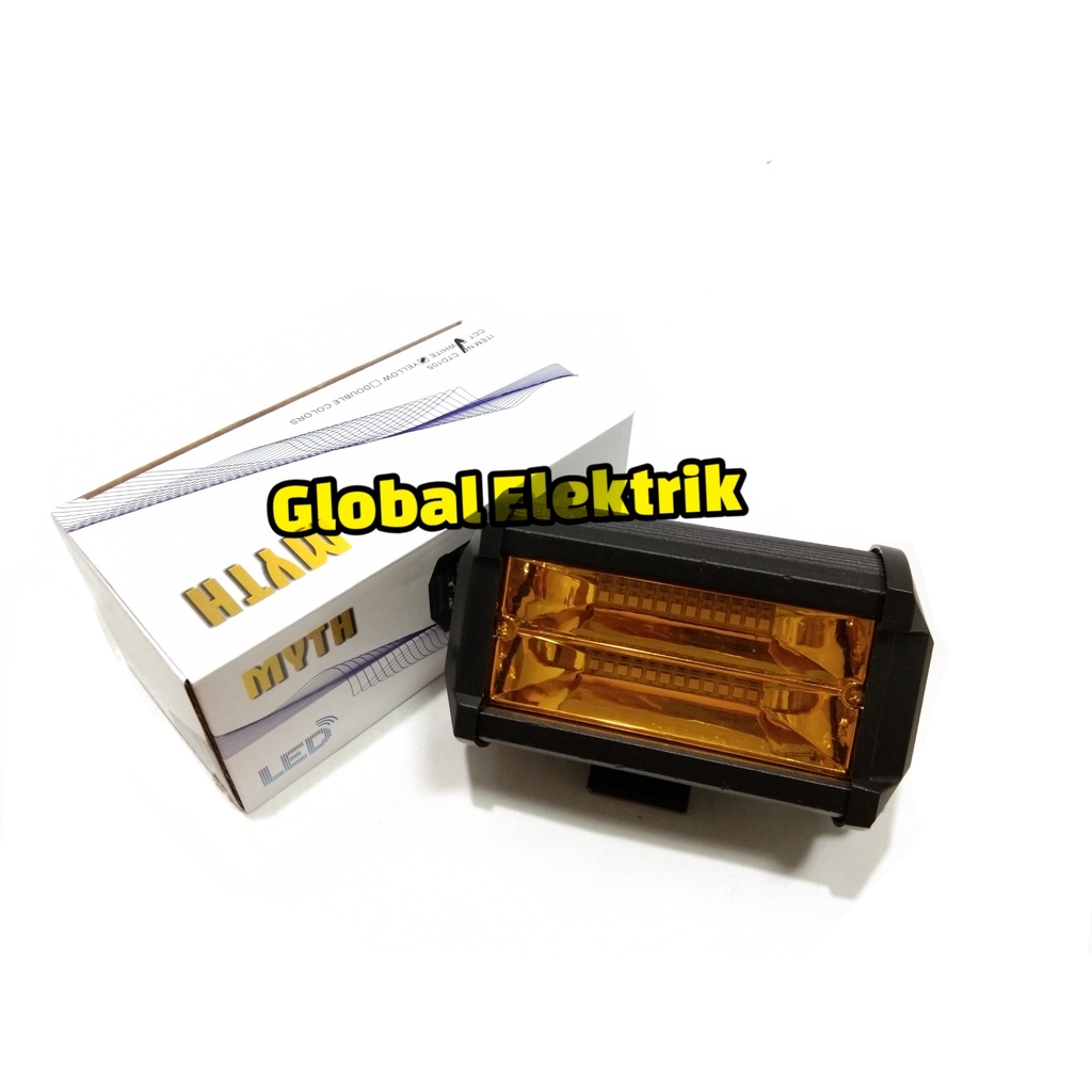 Lampu Tembak Led CWL 24 Mata Cree Kuning  MYTH Lampu Tembak Sorot Led Motor Mobil Bahan Alumunium