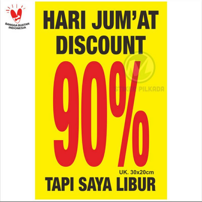 

STIKER VINYL DISCOUNT 90% 20x30CM